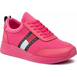 Sneakersy Tommy Jeans Flexi Runner Wmn EN0EN01789 Pink Alert THW