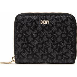 Velká dámská peněženka DKNY Bryant Sm Zip Aroun R831J656 Bk Logo/Bk XLB