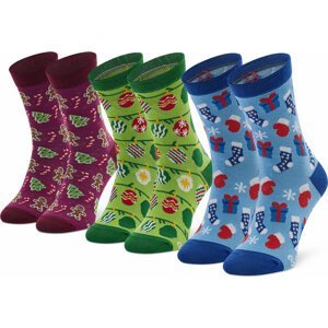 Klasické ponožky Unisex Rainbow Socks Xmas Socks Box Barevná