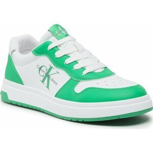 Sneakersy Calvin Klein Jeans Low Cut Lace-Up Sneaker V3X9-80552-1355X042 S Green/White X042
