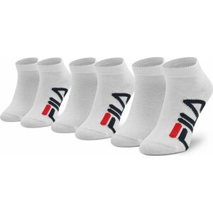 Sada 3 párů dětských vysokých ponožek Fila Calza Invisibile F8199/3 White 300