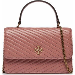 Kabelka Tory Burch Kira Moto Quilt Mini Top Handle Chain Wallet 155893 Růžová