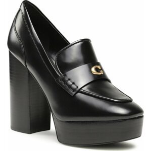 Loafersy Coach Ilyse Leather Loafer CN142 Black BLK