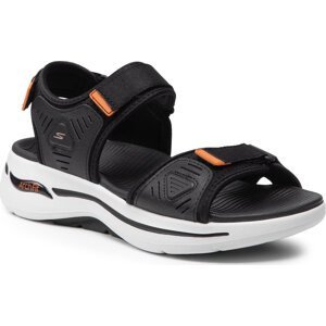 Sandály Skechers Go Walk Arch Fit Sandal 229020/BKOR Blac/Orange