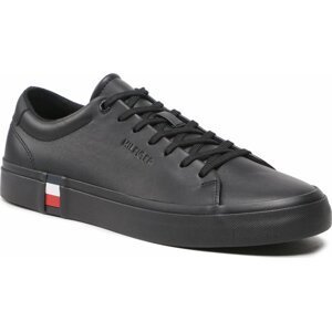 Sneakersy Tommy Hilfiger Modern Vulc Corporate Leather FM0FM04351 Black BDS