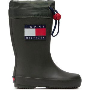 Holínky Tommy Hilfiger Rain Boot T3X6-30766-0047 M Zelená