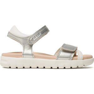 Sandály Geox J Sandal Soleima Gir J35GSA0NFBCC0434 S Silver/White