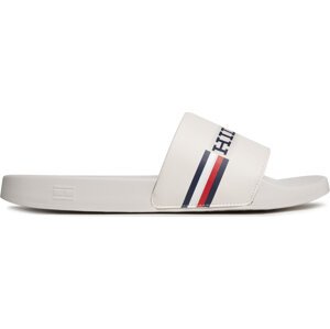 Nazouváky Tommy Hilfiger Corporate Flag Pool Slide FM0FM04613 Bílá