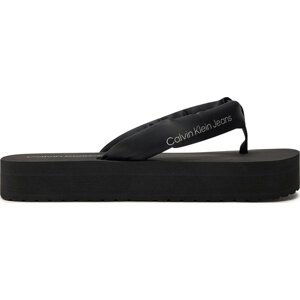 Žabky Calvin Klein Jeans Beach Sandal Flatform Padded Ny YW0YW01400 Black/Reflective Silver 0GN