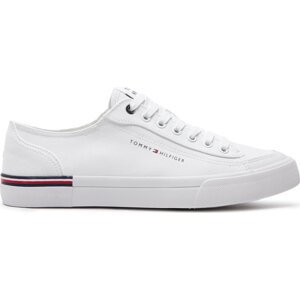 Tenisky Tommy Hilfiger Corporate Vulc Canvas FM0FM04954 Bílá