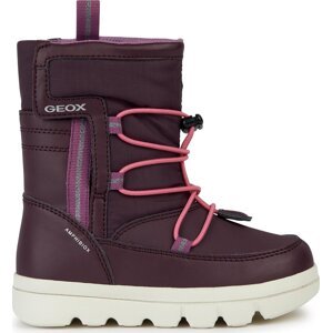 Sněhule Geox J Willaboom Girl B A J36HWC 054FU CF88N D Prune/Fuchsia