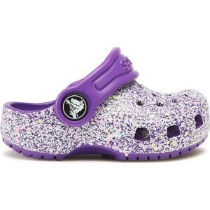 Nazouváky Crocs Crocs Classic Glitter Kids Clog T 206992 Neon Purple/Multi 573