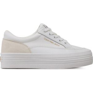 Sneakersy Calvin Klein Jeans Vulc Flatf Low Cut Mix Material YW0YW00864 White YBR