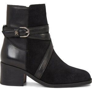 Polokozačky Tommy Hilfiger Elevated Essential Midheel Boot FW0FW07515 Černá