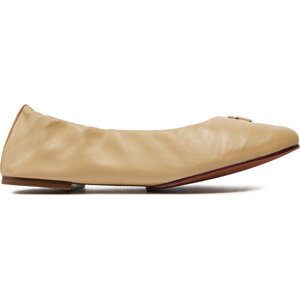 Baleríny Tommy Hilfiger Th Elevated Elastic Ballerina FW0FW07882 Béžová