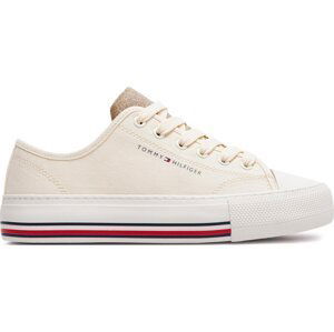 Plátěnky Tommy Hilfiger Low Cut Lace-Up Sneaker T3A9-33185-1687 S Beige 500