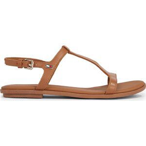 Sandály Tommy Hilfiger Th Flat Sandal FW0FW07930 Hnědá