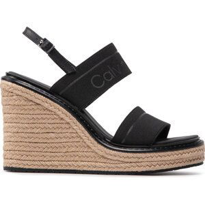 Espadrilky Calvin Klein Wedge Sndl 70 He HW0HW00690 Černá