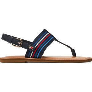 Sandály Tommy Hilfiger Flat Sandal Stripes FW0FW07924 Space Blue DW6