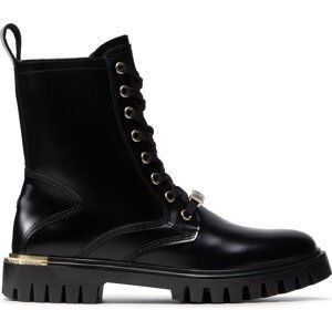 Turistická obuv Tommy Hilfiger Polished Leather Lace Up Boot FW0FW06008 Black BDS