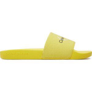 Nazouváky Calvin Klein Jeans Slide Monogram Co YW0YW00103 Blazing Yellow/Bright White 0LJ