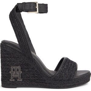 Espadrilky Tommy Hilfiger Th Rope High Wedge Sandal FW0FW07926 Black BDS