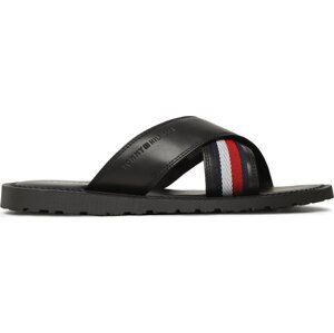 Nazouváky Tommy Hilfiger Criss Cross Sandal FM0FM04457 Black BDS