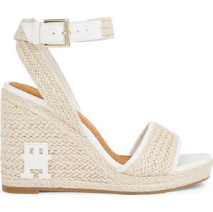 Espadrilky Tommy Hilfiger Th Rope High Wedge Sandal FW0FW07926 Écru