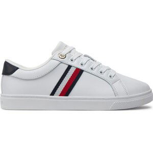 Sneakersy Tommy Hilfiger Essential Webbing Cupsole FW0FW07378 Bílá