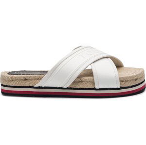 Espadrilky Tommy Hilfiger Colorful Tommy Flat Sandal FW0FW04159 Bílá