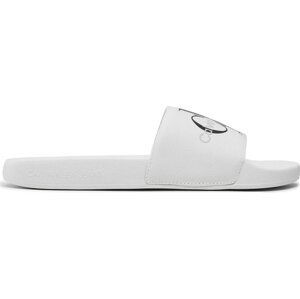 Nazouváky Calvin Klein Jeans Slide Monogram Co YM0YM00061 White YBR