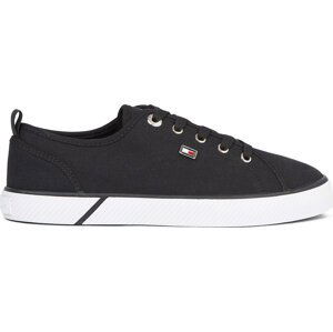 Tenisky Tommy Hilfiger Vulc Canvas Sneaker FW0FW08063 Black BDS