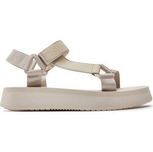 Sandály Calvin Klein Jeans Sandal Velcro Webbing Dc YW0YW01353 Eggshell ACF