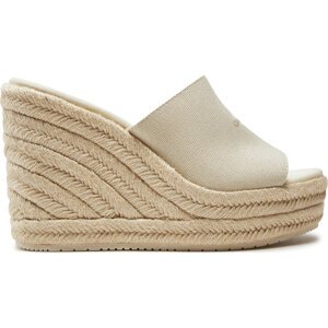 Espadrilky Calvin Klein Jeans Slide Wedge Rope Sandal Ml Btw YW0YW01356 Creamy White YBI