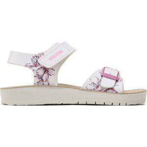 Sandály Geox J Sandal Costarei Gi J15EAB000QDC0563 S White/Fuchsia