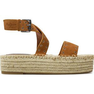 Espadrilky Pepe Jeans Tracy Antique PLS90657 Hnědá