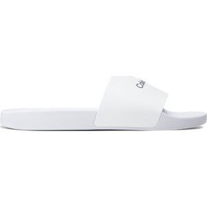 Nazouváky Calvin Klein Jeans Pool Slide HM0HM00455 Bílá