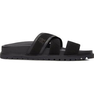 Nazouváky Tommy Hilfiger Elevated Th Criss Suede Sandal FM0FM05065 Black BDS