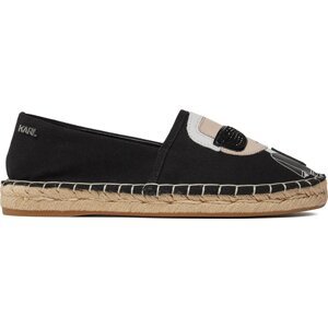 Espadrilky KARL LAGERFELD KL80111 Black Lthr/Textile