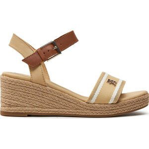 Espadrilky Tommy Hilfiger Webbing Wedge Sandal FW0FW08044 Harvest Wheat ACR