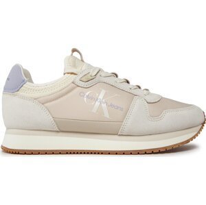 Sneakersy Calvin Klein Runnr Sock Line Up YW0YW01238 Creamy White YBI