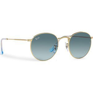 Sluneční brýle Ray-Ban Round Metal 0RB3447 001/3M Gold/Blue Gradient Grey