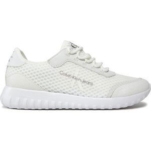 Sneakersy Calvin Klein Jeans Eva Runner Monolog YM0YM00584 White YBR