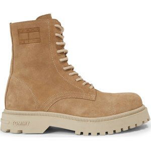 Kotníková obuv Tommy Jeans Tjm Casual Boot Suede EM0EM01336 Sandalwood RBT