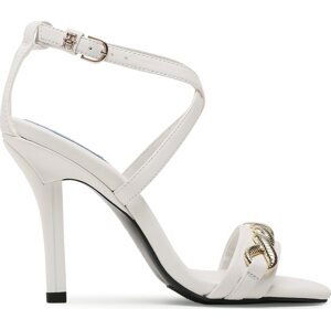 Sandály Tommy Hilfiger Th Chain Feminine Heel Sandal FW0FW07076 Bílá