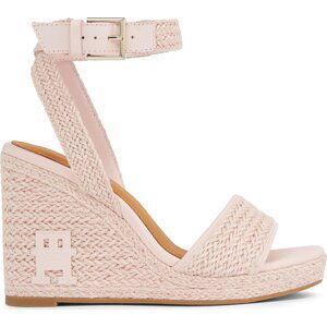 Espadrilky Tommy Hilfiger Th Rope High Wedge Sandal FW0FW07926 Whimsy Pink TJQ