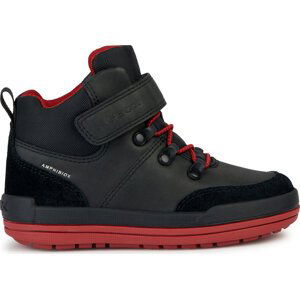 Kozačky Geox J Charz Boy B Abx J36F3A 0MEFU C0048 M Black/Red