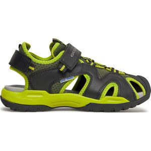 Sandály Geox J Borealis Boy J450RC 014BU C0802 D Black/Lime