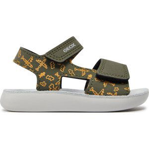 Sandály Geox B Sandal Lightfloppy B455SC 000CE C0966 Dk Green/Ochreyellow