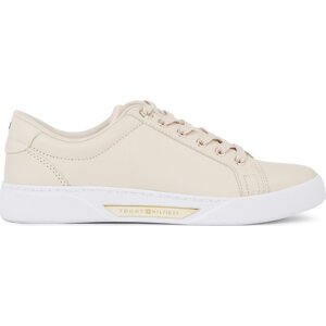 Sneakersy Tommy Hilfiger Golden Hw Court Sneaker FW0FW07560 Béžová